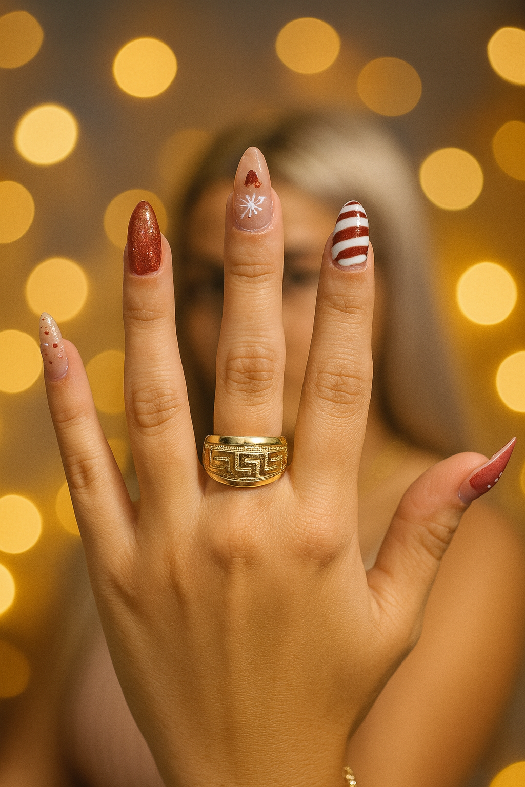 Anillo estilo Greco 14k - Diseño clásico y elegante