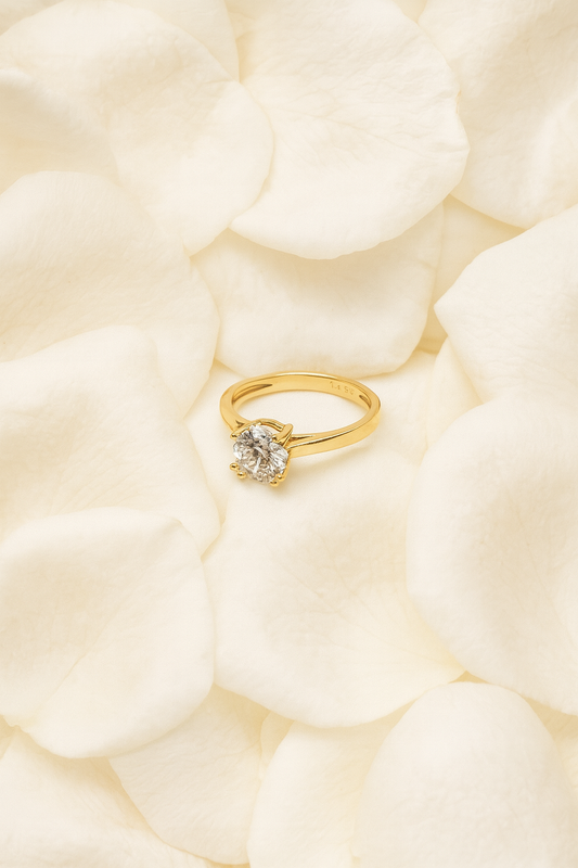 Anillo Solitario 14k